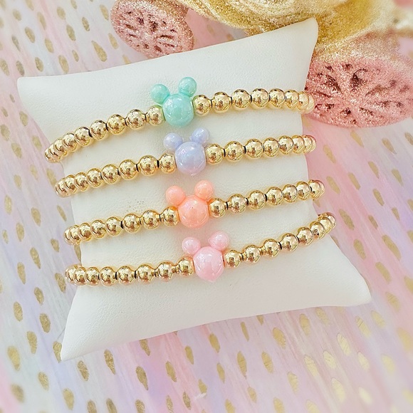 Mickey Gold Beaded Bracelet ✨ - Picture 2 of 7